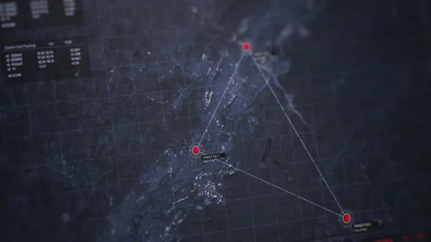 GPS location scanning interface. SIM card tracking and following Stock-Footage 131053591