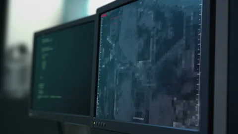 GPS location scanning or tracking by phone SIM card signal Stock-Footage 148377639