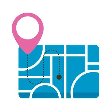 Gps map guide Illustrazione stock