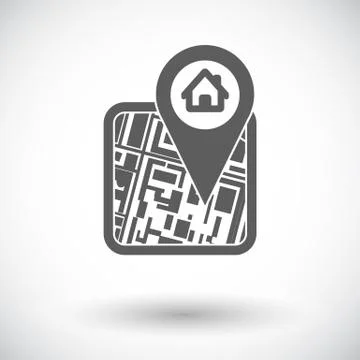 GPS map icon Stock Illustration