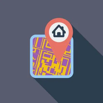 GPS map icon Stock Illustration