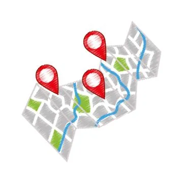 GPS map location Illustrazione stock