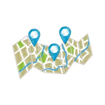 GPS map location Illustrazione stock