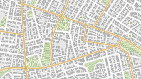 Gps map navigation to own house. View from above the map buildings. Detailed Stock Illustration