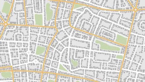 Gps map navigation to own house. View from above the map buildings. Detailed Stock Illustration