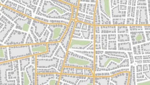 Gps map navigation to own house. View from above the map buildings. Detailed Stock Illustration