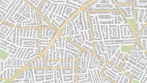 Gps map navigation to own house. View from above the map buildings. Detailed Stock Illustration