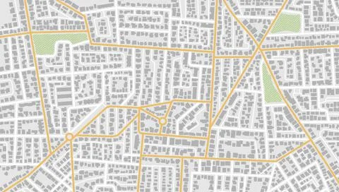 Gps map navigation to own house. View from above the map buildings. Detailed Stock Illustration