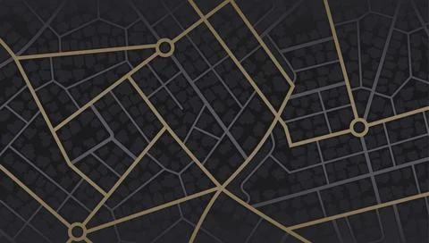 Gps map navigation to own house. View from above the map buildings. Detailed Stock Illustration