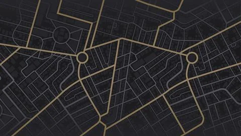 Gps map navigation to own house. View from above the map buildings. Detailed Stock Illustration