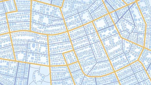 Gps map navigation to own house. View from above the map buildings. Detailed Stock Illustration