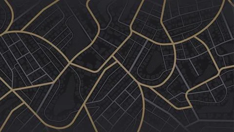 Gps map navigation to own house. View from above the map buildings. Detailed Stock Illustration