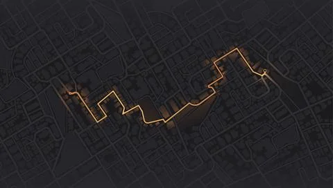 Gps map navigation to own house. View from above the map buildings. Detailed Stock Illustration