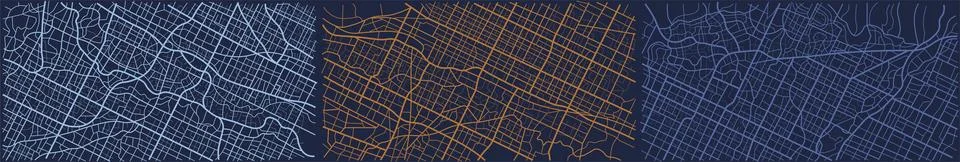 Gps map navigation to own house. Closed area, district, road. Detailed view of Stock Illustration