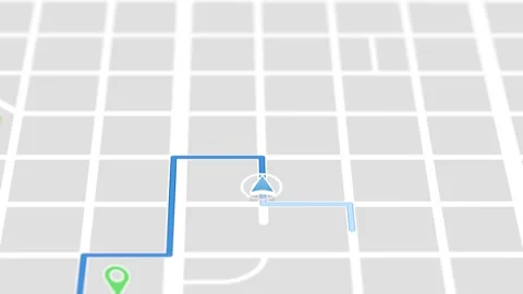 GPS map navigator with direction route. Seamless loop. Vídeo Stock 263114582