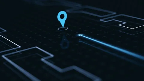 Gps map navigator system Stock Footage 243166302