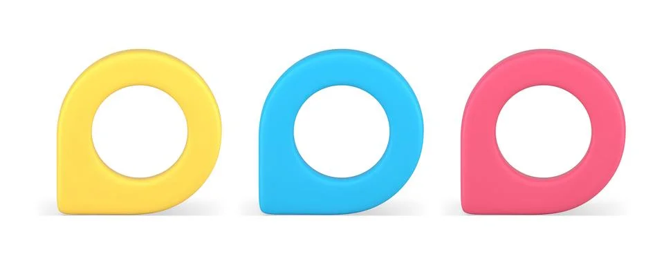 GPS map pin pointer navigation location place searching 3d icon realistic v.. Stock Illustration