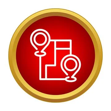 Gps mapping route finding navigation icon concept 스톡 일러스트