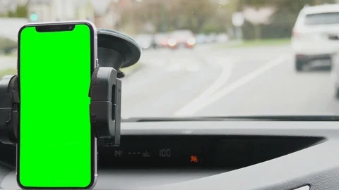 GPS Mobile Phone Car Navigation Map Smartphone Driving Location App Route Device Stock Footage 88897837