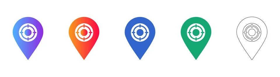 GPS Navigation Aim Point Graphics Illustrazione stock