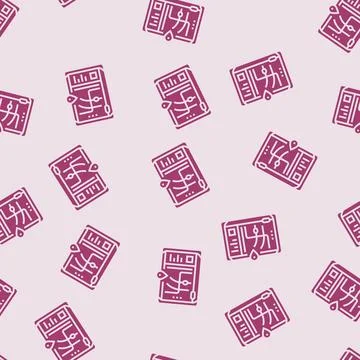 Gps navigation autonomous delivery glyph seamless pattern Stock Illustration