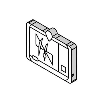 Gps navigation autonomous delivery isometric icon vector illustration イラスト素材