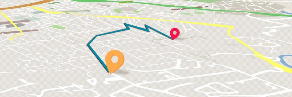 Gps navigation background. City map. Vector illustration. Stock Illustration