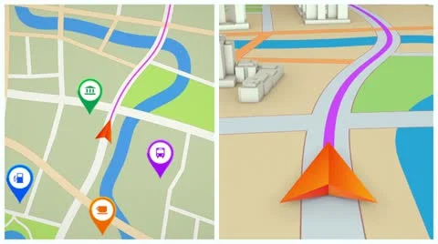 GPS navigation concept. Seamless loop. Stock Footage 22083241