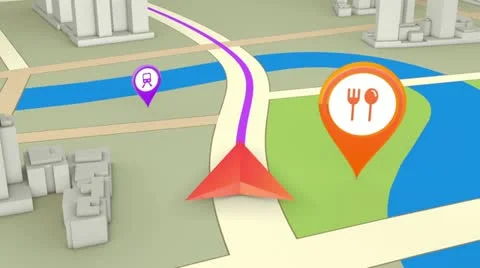 GPS navigation concept. Seamless loop. Stock Footage 22086436