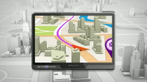 GPS navigation concept. Seamless loop. Stock Footage 22203057