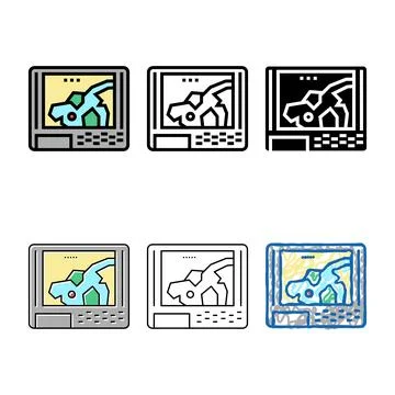 Gps navigation device color icon modern vector Stock Illustration