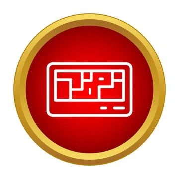Gps navigation device displaying route on screen 스톡 일러스트