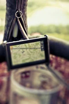 GPS navigation device Stock Photos