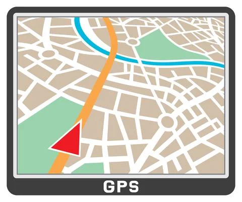 GPS navigation display Stock Illustration