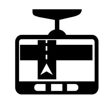 GPS navigation icon on white background. Car SAT NAV sign. navigation symbol. Stock Illustration