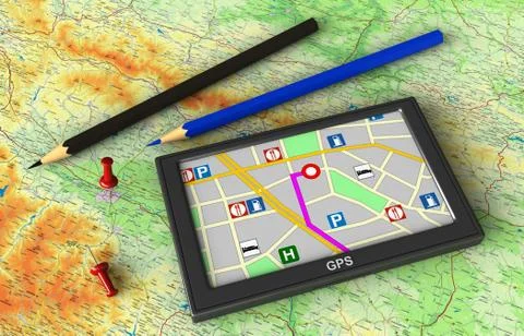 GPS Navigation Stock Illustration