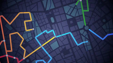 GPS Navigation, Localization. Seamless loop. Stock Footage 58089233