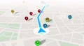 GPS Navigation, Localization. Seamless loop. 3D view. 4k or 4k+ Resolution