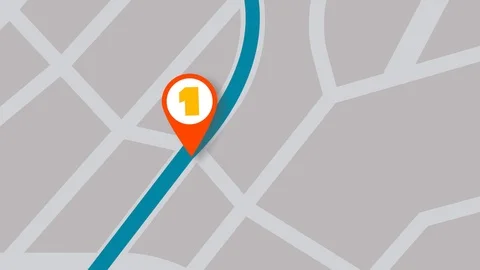 GPS Navigation, Localization. Seamless loop. 3D view. 4k, Ultra HD, UHD. Video stock 118851624