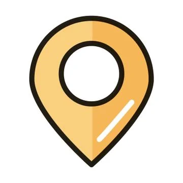 Gps navigation location pin internet web technology interface line and fill 스톡 일러스트
