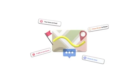 GPS Navigation, Map, City Map And Location Concepts. Stock Footage 287106004