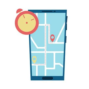 GPS navigation map. Fast delivery concept. Stock Illustration