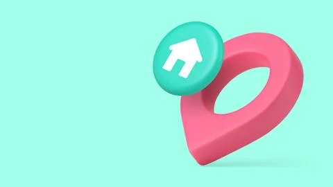 GPS navigation map geolocation navigation 3d icon banner copy space vector .. Stock Illustration