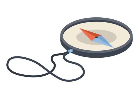 Gps navigation map icon isometric. Automotive navigation system symbol Stock Illustration