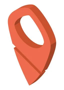 Gps navigation map pointer icon isometric. Automotive navigation system symbol Stock Illustration
