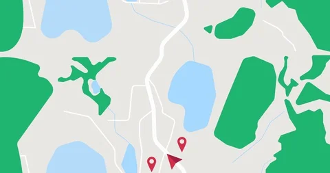 Gps Navigation map. Seamless Loop Video stock 127983327