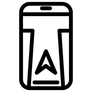 GPS Navigation Mobile App Icon Stockillustratie