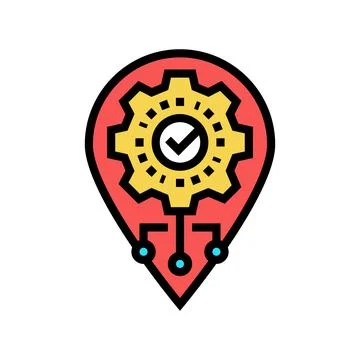 Gps navigation optimize color icon vector illustration Stock Illustration