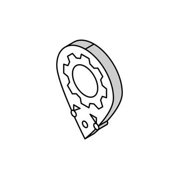 Gps navigation optimize isometric icon vector illustration 库存插图