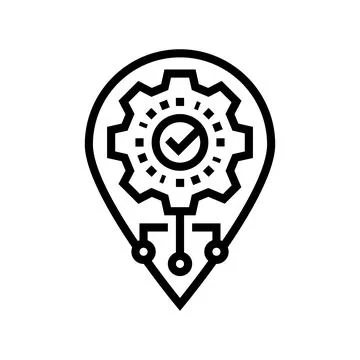 Gps navigation optimize line icon vector illustration 库存插图